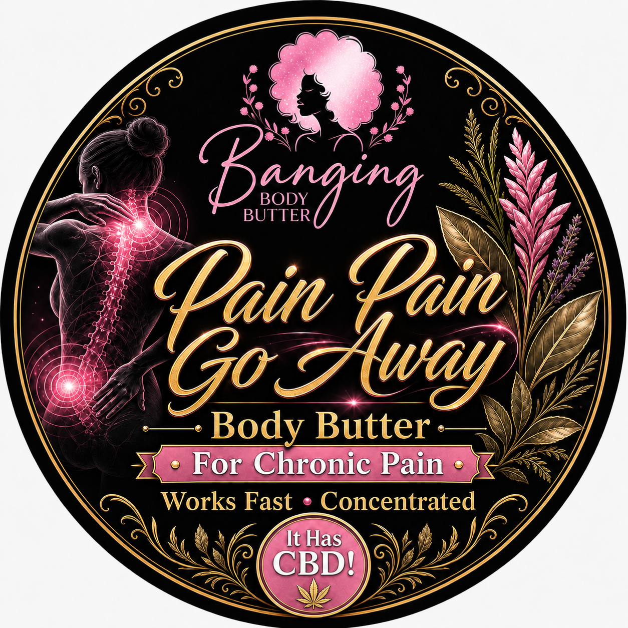 Pain Pain Go Away CBD Pain Relief Body Butter – 4 oz